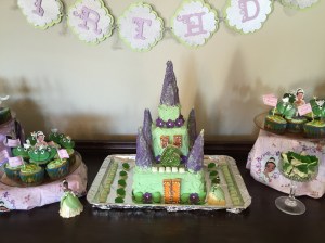  The Tiana castle cake has magically appeared on the buffet