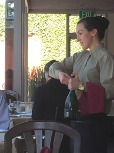 The smile of a charming waitperson added to the charm